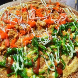 เครปพริกเผา ปูอัด หมูหยอง ไข่กุ้ง ยำสาหร่าย