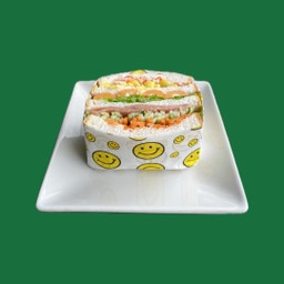 แซนด์วิชรวมแฮมไก่ + ไส้กรอก + ปูอัด