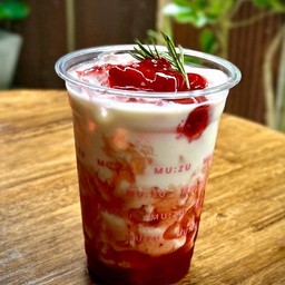 Fresh strawberry milk