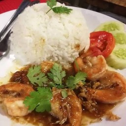 ข้าวกุ้งกระเทียม