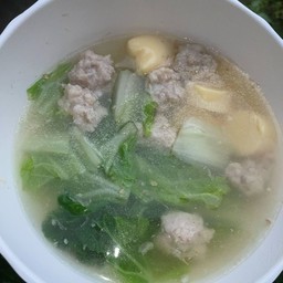 ต้มจืดหมูสับ ใส่เต้าหู้ ใส่ผักกาดขาว