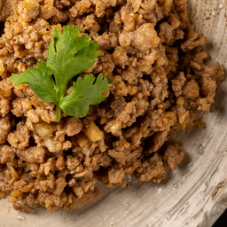 (กับข้าว)ข้าวหมูสับกระเทียม/Garlic Hygienic Pork