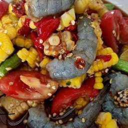 ตำข้าวโพดปลาร้ากุ้งสด
