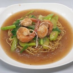 ร้านครอบครัวหรรษา ขาหมู กระเพาะปลา ราดหน้าหมูหมัก