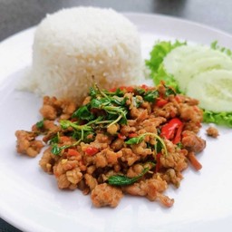 ข้าวราดผัดกะเพรา