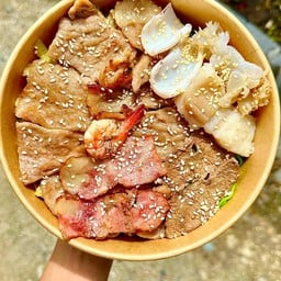 ย่างสุกเสิร์ฟหมู+ทะเล ไซส์M