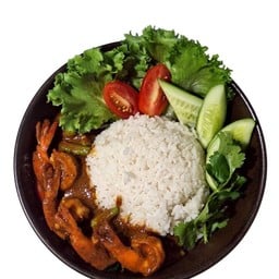 ข้าวเครื่องแกงกุ้ง