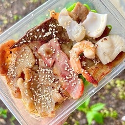 ย่างสุกเสิร์ฟหมู+ทะเล ไซส์S