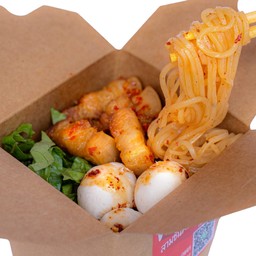 New ! เส้นเล็กคลุก สามชั้นคั่วพริกเกลืิอ