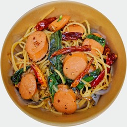 สปาเก็ตตี้ผัดพริกแห้ง