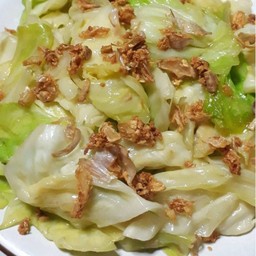 ผัดผักกาดขาวหมู ราดข้าว