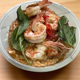 ข้าวไข่ข้นห่อหมกกุ้ง