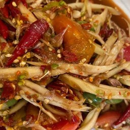 ตำลาวปลาร้าไม่ใส่ปู