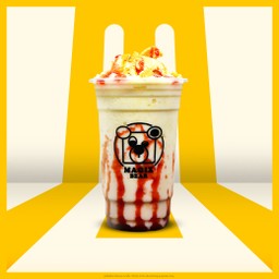 หมีปั่นสตรอเบอร์รี่ชีสเค้ก