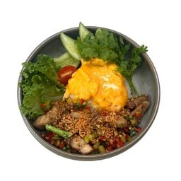 ข้าวไข่ข้นพริกเกลือหมู