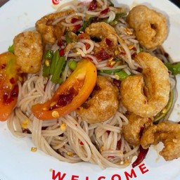 ตำขนมจีนแคปหมู