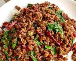 ผัดกระเพราเนื้อสับ