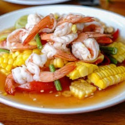 ตำข้าวโพดปลาร้ากุ้งสุก