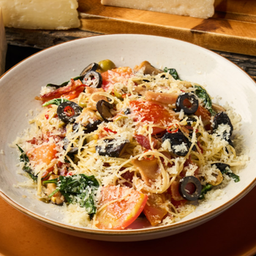 Angel hair with Bacon,Chili,Garlic