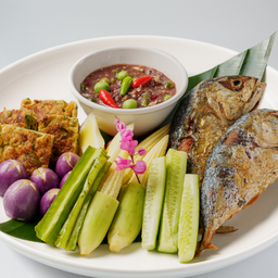 ชุดน้ำพริก + ปลาทู - ไข่ชะอม