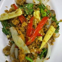 ปลาดุกฟูผัดขี้เมา