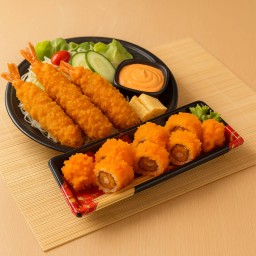สลัดกุ้ง & ซูชิกุ้งโรล