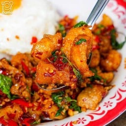 ข้าวกะเพรากากหมู