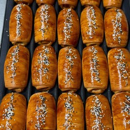 Sausages Croissant With Sauce