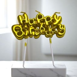 เทียน HBD ทอง