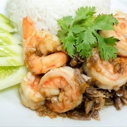 ข้าวกุ้งกระเทียม
