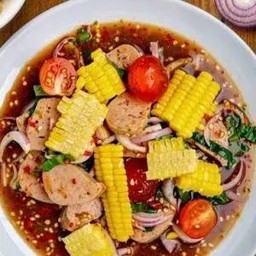 ยำข้าวโพดหมูยอ