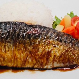 No 50 Grilled Mackerel With Soy Sauce Rice ปลาซาบะย่างซีอิ๊ว