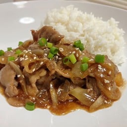 ข้าวหมูสันคอผัดเทอริยากิ