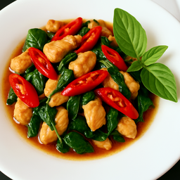 ไก่ผัดโหระพา