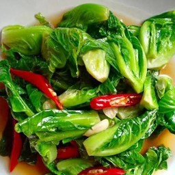 ข้าวคะน้าผัดน้ำมันหอย