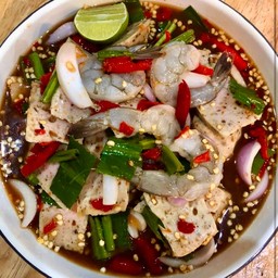 ยำหมูยอ & กุ้งสด