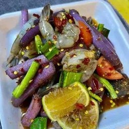 ตำไหลบัวกุ้งสด