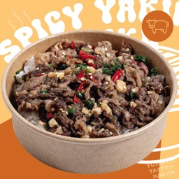 ข้าวหน้าเนื้อติดมันซอส SPICY YAKINIKU PUNCH