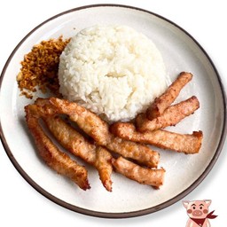ข้าวหอมสันนอกทอดน้ำปลา