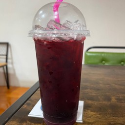 น้ำกระเจี๊ยบ+น้ำแข็ง1แก้ว