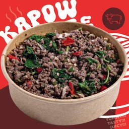 ข้าวหน้าเนื้อสับ ซอส KAPOW BLAZE