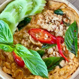 ข้าวไข่ข้นห่อหมกหมูสับ