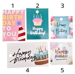 แท็กการ์ด วันเกิด no.1-5