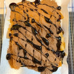 ปังปิ้งเนย โอวัลติน ราดชอคโกแลต