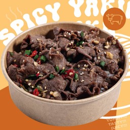 ข้าวหน้าลิ้นวัวซอส SPICY YAKINIKU PUNCH