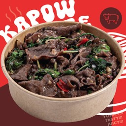 ข้าวหน้าลิ้นวัวซอส KAPOW BLAZE