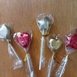 เทียนรูปดาว,หัวใจ (คละสี)