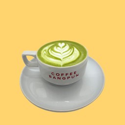 Hot matcha latte