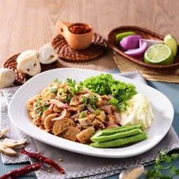 ลาบเห็ดฟางหมูสับ