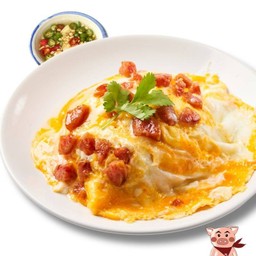 ข้าวไข่ขยี้กุนเชียง